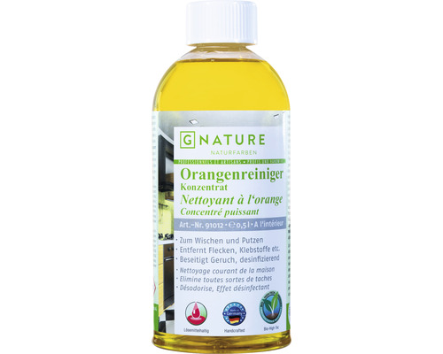 G-NATURE Nettoyant à l'orange concentré 500 Ml Nettoyant à l''orange concentré dans une bouteille de 0,51 litre