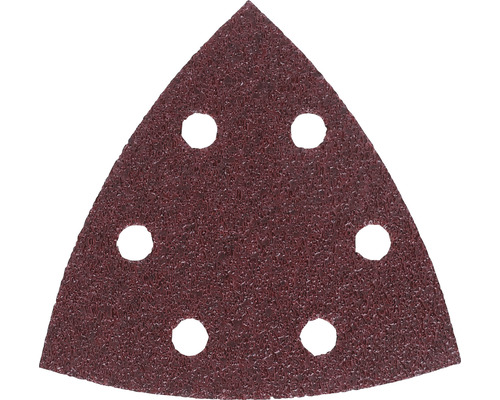 Bosch Feuille abrasive pour ponceuse triangulaire delta, 93x93x93 mm, grain 40, 6 trous, 50 pièces
