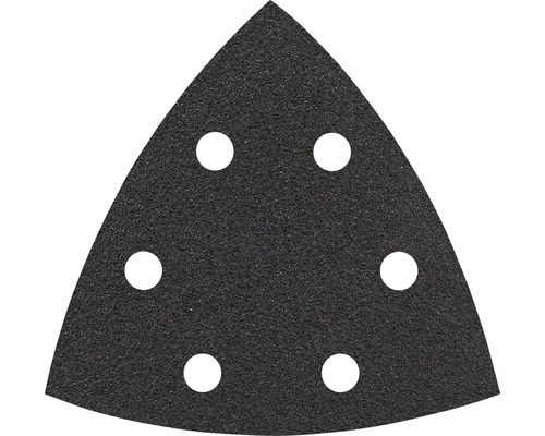 Bosch Feuille abrasive pour ponceuse triangulaire delta, 93x93x93 mm, grain 240, 6 trous, 50 pièces