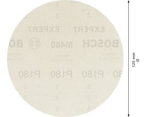 Disque abrasif, grain 180, diamètre 125 millimètres