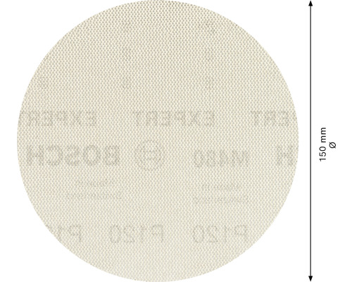 Schleifpapier, runder Schleifteller, Korngröße P180, Durchmesser 150 mm