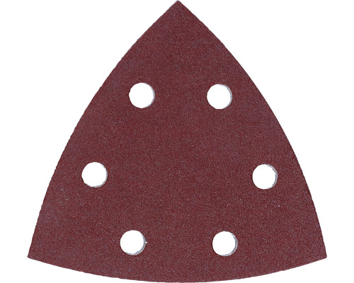 Bosch Feuille abrasive pour ponceuse triangulaire delta, 93x93x93 mm, grain 120, 6 trous, 50 pces
