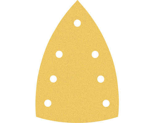 Bosch Feuille abrasive pour ponceuse triangulaire delta, 100x150 mm, grain 120, perforée, 50 pièces