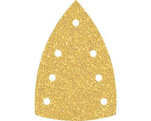 Bosch Feuille abrasive pour ponceuse triangulaire delta, 100x150 mm, grain 40, perforée, 50 pièces
