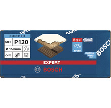 Bosch Schleifblatt für Exzenterschleifer, ø150 mm, Korn 120, 6-Loch, 50 Stück