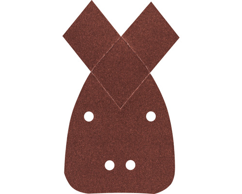 Bosch Feuille abrasive pour ponceuse multifonction, 95x135 mm grain 120, 5 pces Papier abrasif pour ponceuse vibrante avec trous