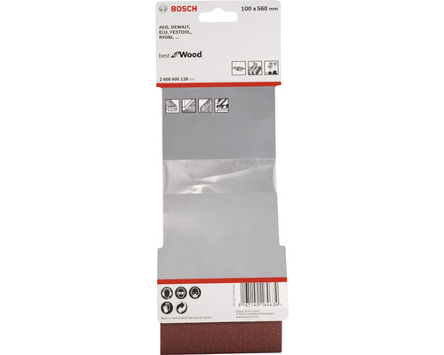 Feuille abrasive Bosch pour bois, 100 x 560 millimètres