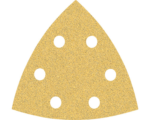 Bosch Feuille abrasive pour ponceuse triangulaire delta, 93x93x93 mm, grain 60, 6 trous, 50 pièces