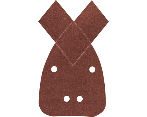 Bosch Feuille abrasive pour ponceuse multifonction, 95x135 mm grain 180, 5 pces Papier abrasif pour ponceuse delta avec trous