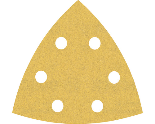 Bosch Feuille abrasive pour ponceuse triangulaire delta, 93x93x93 mm, grain 180, 6 trous, 50 pièces