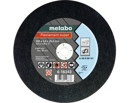 Metabo Disque à tronçonner Flexiamant super 350x3,0x25,4 Inox