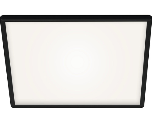 Panneau LED métal/plastique à intensité lumineuse variable CCT 22W 3000 lm 2700- 6500 K blanc chaud - blanc lumière du jour avec télécommande rétroéclairage hxLxl 29x420x420 mm Slim carré noir