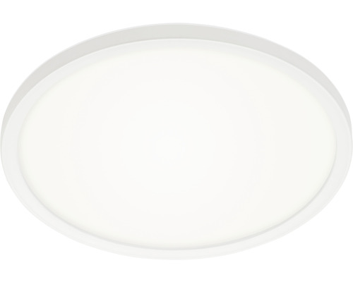LED Panel Metall/Kunststoff 15W 1850 lm 4000 K neutralweiss Backlight HxØ 28x293 mm Slim rund weiss mit Fernbedienung Ovale Deckenleuchte