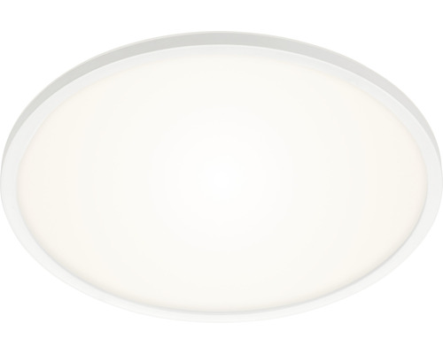 Plafonnier LED RVB-W 22W 2700 lm 4000 K Ø 42 cm Slim blanc + Backlight + télécommande + changement de couleurs Plafonnier ovale