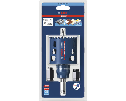 Bosch Lochsäge Expert Tough Material Carbide Starter Kit, 68mm
