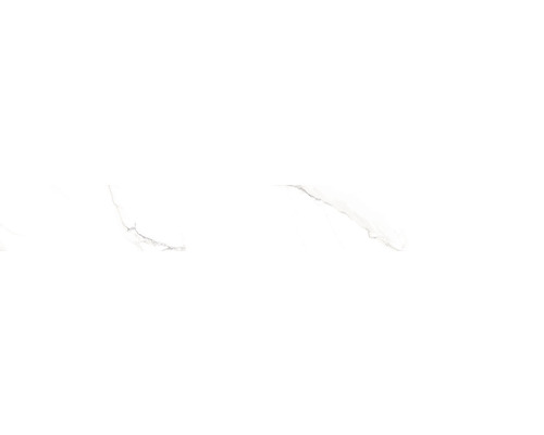 Carrelage de plinthe Torano Bianco mat 8x90 cm Carreau décoratif aspect marbre