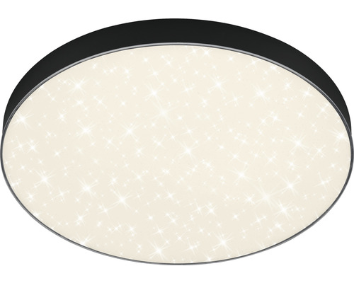 LED Deckenleuchte Sternenhimmel 24,5W 2400 lm 4000 K Ø 38,7 cm rund schwarz Runde Deckenleuchte mit Sternenhimmel-Effekt