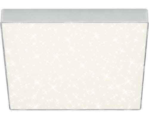 Deckenlampe Flame Star Sternenhimmel 21W 2000 lm 4000 K Ø 28,7 cm eckig silber Deckenleuchte mit Sternenhimmeloptik für den Innenbereich