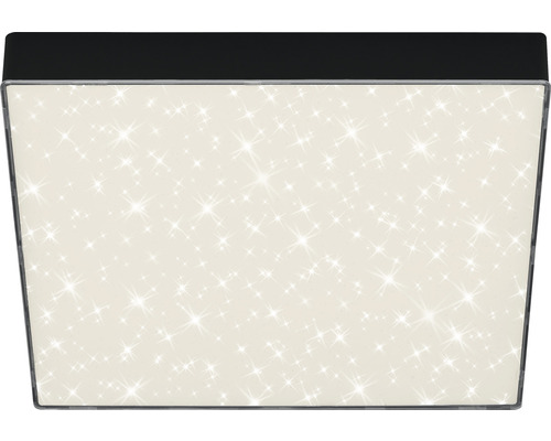LED Deckenleuchte Sternenhimmel 21W 2000 lm 4000 K Ø 28,7 cm eckig schwarz Deckenleuchte mit Sternendekor