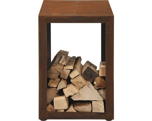 Holzlager 45x45x50 cm braun-rot