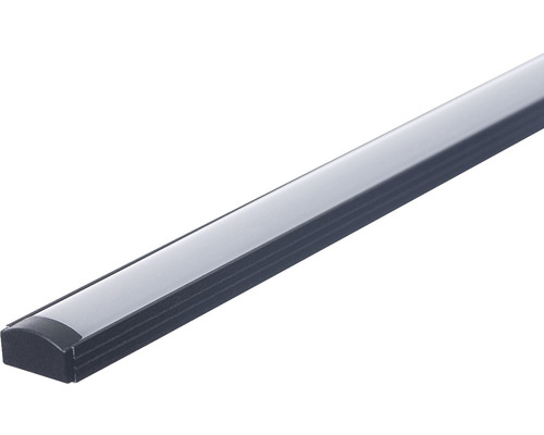 PURPL Profilé Aluminium pour Ruban LED 1,5m 17,5x7mm Encastrable Noir 
