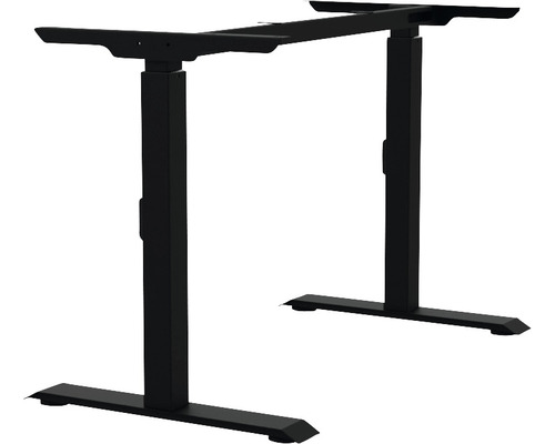 Piètement de table à 10 niveaux manuel réglable en hauteur 670-900 mm noir