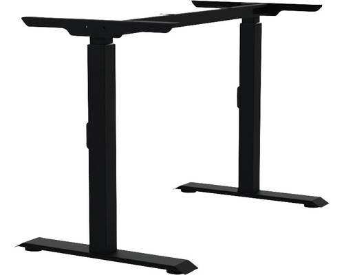 Piètement de table à 10 niveaux manuel réglable en hauteur 670-900 mm noir Support de bureau réglable en hauteur