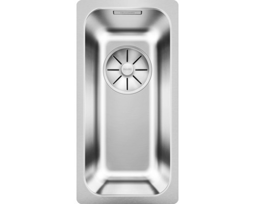 Évier Blanco SOLIS 180-U lxp 220x440 mm acier inoxydable finition brossée 526113 Évier en acier inoxydable