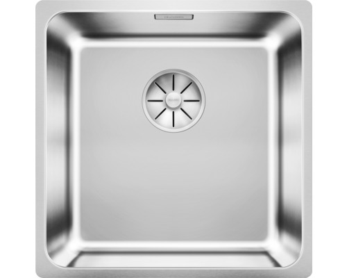 Évier Blanco SOLIS 400-U lxp 440x440 mm acier inoxydable finition brossée 526117 Évier en acier inoxydable