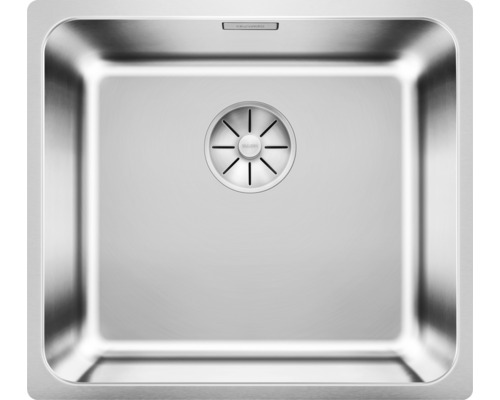 Évier Blanco SOLIS 450-U lxp 490x440 mm acier inoxydable finition brossée 526120 Évier en acier inoxydable avec crépine