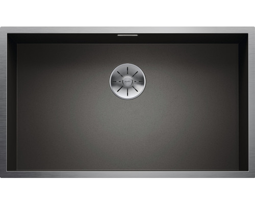 Évier Blanco ZEROX 700-U lxp 740x440 mm acier inoxydable dark steel 526244 Évier en silgranit avec cadre en acier inoxydable