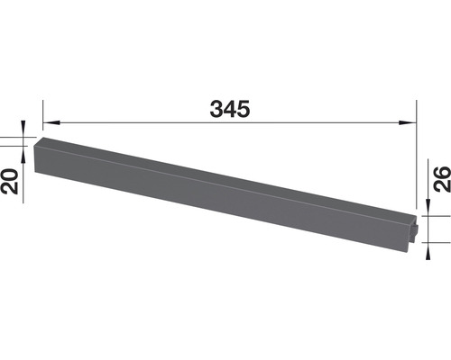 Barre de cadre flexible BLANCO Select II plastique anthracite 239913