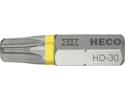 Heco-Drive Embout HD-30 TX anneau de couleur jaune 2 pièces