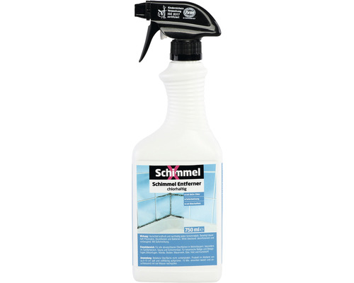 SchimmelX Nettoyant anti-moisissures avec chlore 750 ml Anti-moisissures chloré en flacon pulvérisateur de 750 millilitres