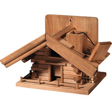 Maison pour oiseaux en bois style chalet