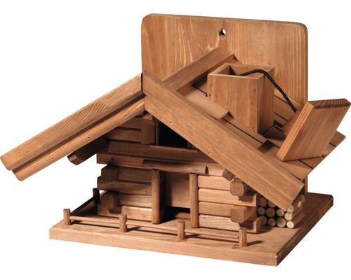 Maison pour oiseaux en bois style chalet