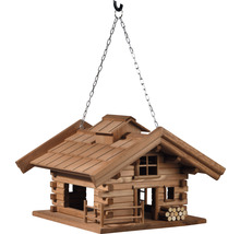Cabane à oiseaux suspendue en bois, style chalet