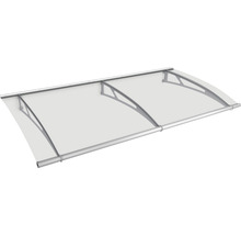 Türvordach mit transparentem Polycarbonat und Aluminiumhalterungen