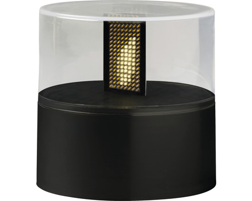 Flamme LED Konstsmide avec socle en plastique noir 256 LED couleur d'éclairage blanc chaud avec minuterie