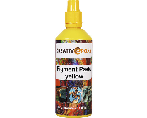 CreativEpoxy Pigment Paste für Giessharz gelb 100 g Kreativ Epoxy Pigmentpaste Gelb, 100 ml Flasche