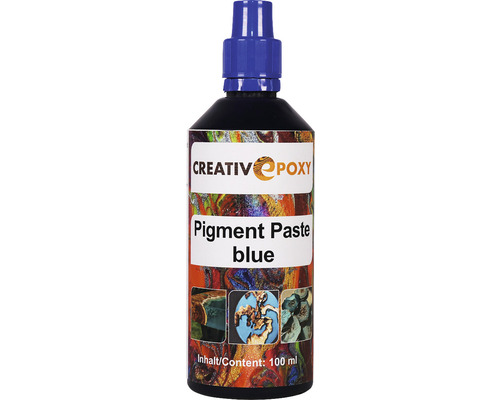 CreativEpoxy Pigment Paste für Giessharz blau 100 g Flasche blaue Pigmentpaste für Epoxidharz, 100 ml