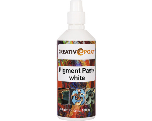 CreativEpoxy Pigment Paste für Giessharz weiss 100 g Flasche weisse Pigmentpaste, Inhalt 100 ml