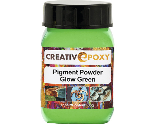 Poudre CreativEpoxy Pigment Glow Green 30g Poudre de pigment époxy créative Glow Green en pot