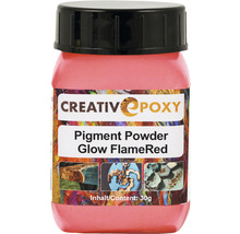 Pigmentpulver Glow FlameRed von Creativo Epoxy, 30 Gramm