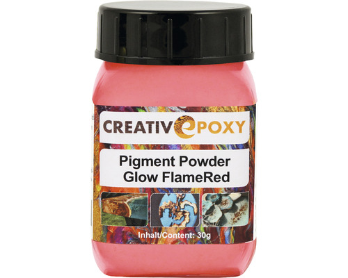 CreativEpoxy Pigment Pulver für Giessharz FlameRed rot 30 g Pigmentpulver Glow FlameRed von Creativo Epoxy, 30 Gramm