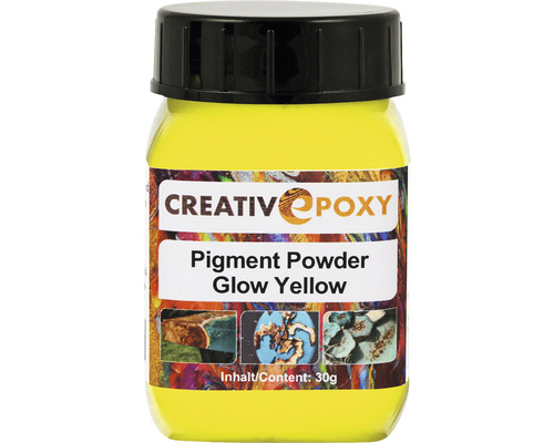 CreativEpoxy Pigment Pulver für Giessharz Glow gelb 30 g