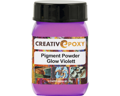 Poudre CreativEpoxy Pigment GlowViolett 30g Creativ Epoxy poudre de pigment lueur violet en pot