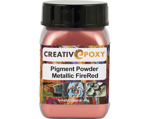 CreativEpoxy Pigment Pulver für Giessharz feuerrot 40g Creative Epoxy Pigmentpulver Metallic FireRed, 40 Gramm Dose