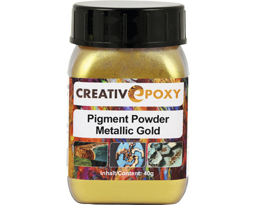 CreativEpoxy Pigment Pulver für Giessharz gold 40 g Kreativ Epoxid Pigmentpulver Metallic Gold, 40 Gramm