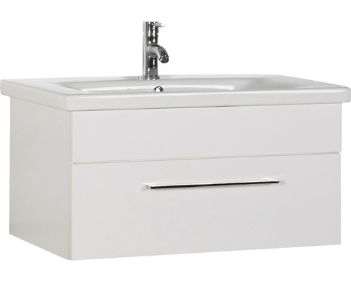 Waschtischunterschrank mit zwei Schubladen und Waschbecken